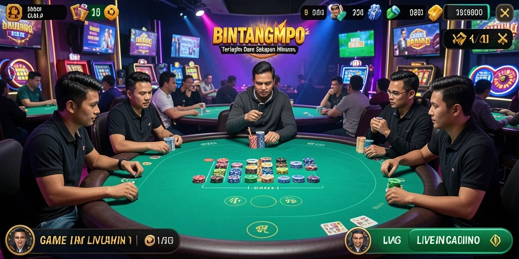 Tampilan permainan Live Casino yang mendebarkan di BINTANGMPO.