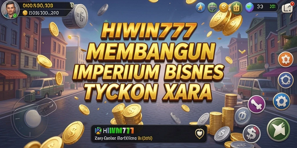 Screenshot gameplay HIWIN777 menunjukkan keseruan dalam membangun bisnis Tycoon.