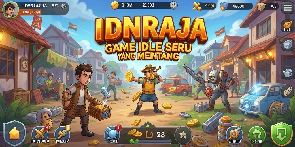 Tampilan gameplay IDNRAJA yang menarik dan mudah dipahami.