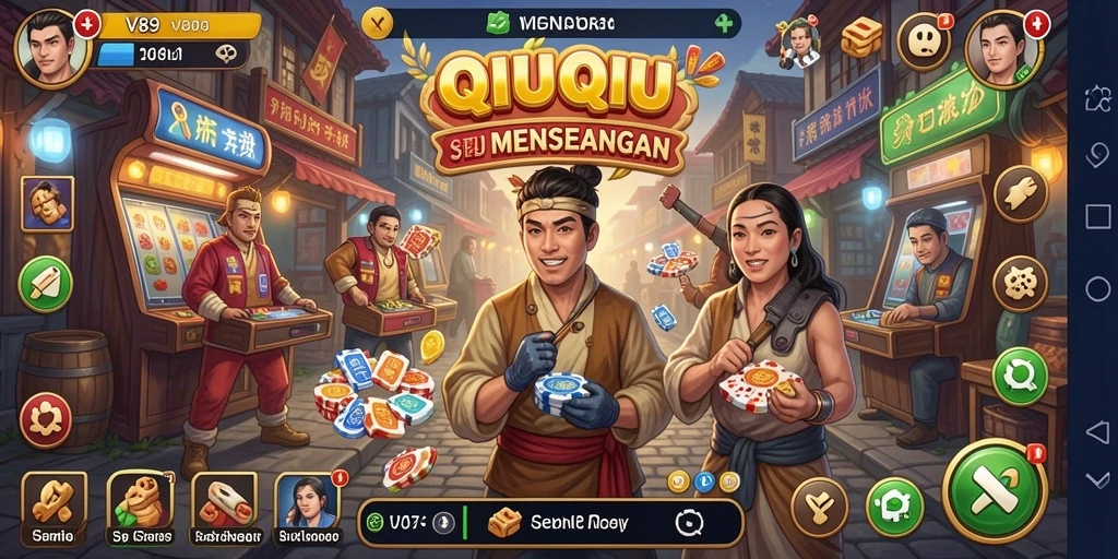 Tampilan gameplay V89 yang seru dan penuh strategi QiuQiu.