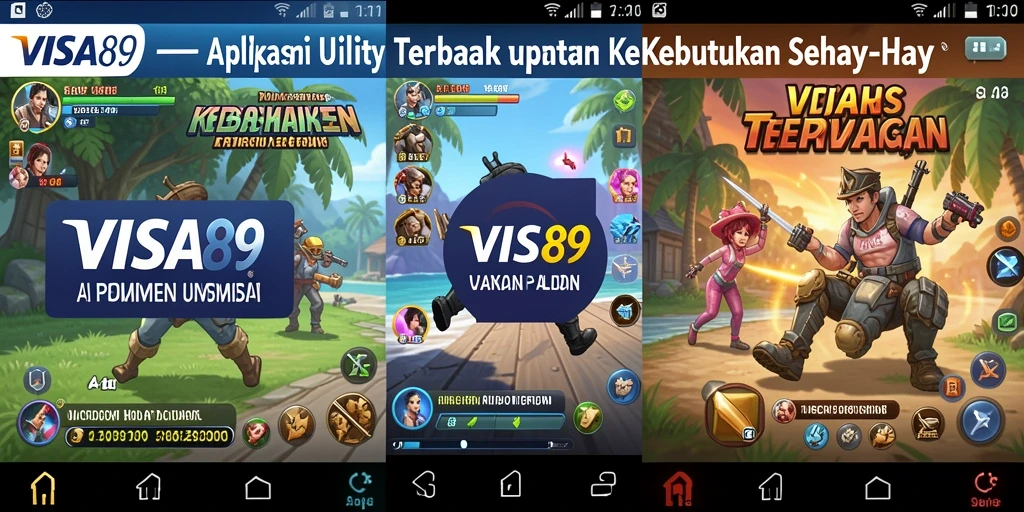 Tampilan utama aplikasi VISA89 dengan fitur utility yang lengkap.