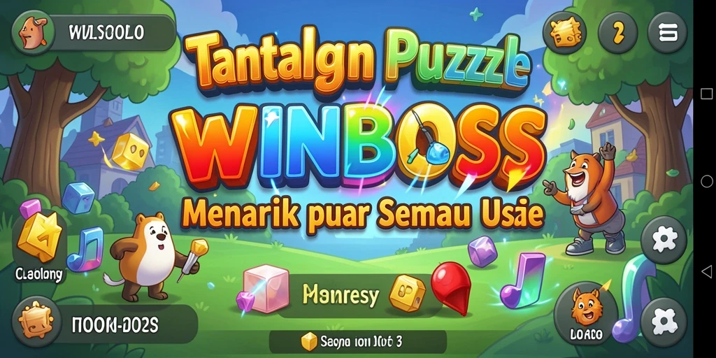 Screenshot gameplay WINBOSS dengan tantangan puzzle yang menarik.