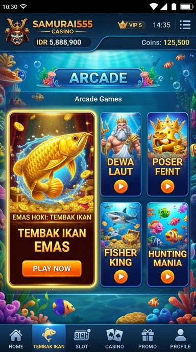 Navigasi mudah dalam aplikasi samurai555 untuk menemukan berbagai pilihan aplikasi.